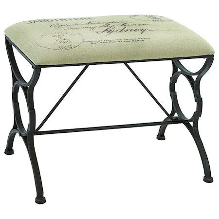 Metal Fabric Stool